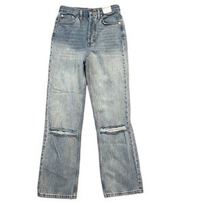 TOPSHOP NWT Distressed High Rise Light Wash Jeans Women’s Size 6 (28 x 32)
